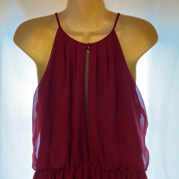 Lush Cranberry Red Cocktail Dress, Size Large - Picture 4 of 9